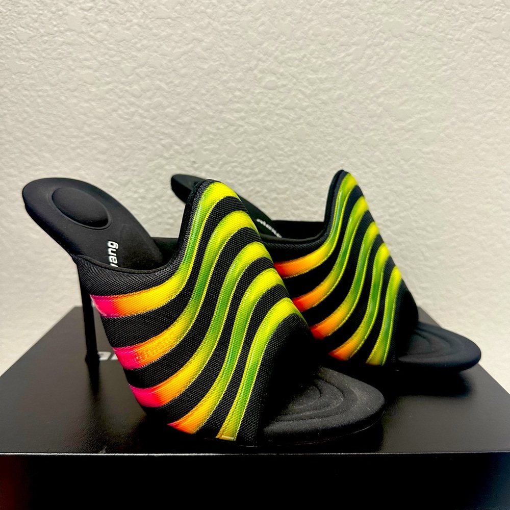 Alexander Wang Sienna Sport Mule in Soft Glowstick & Fuchsia